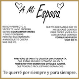 "A Mi Esposa" Collar Corazón Para Siempre en plata pura