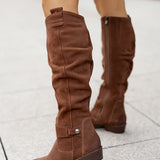 ZAVIRA | Botas de ante elegantes y cálidas para mujer